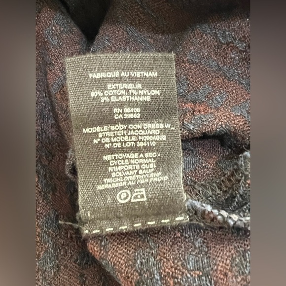 Theory Long Sleeve Houndstooth Jacquard Plaid Sheath Dress Dark Currant S Petite - Picture 11 of 13